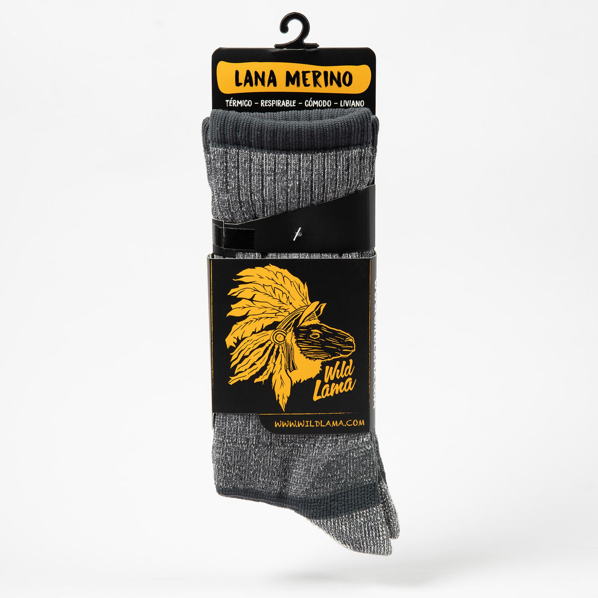 Merino Wool Socks Women - Black and Dark Gray